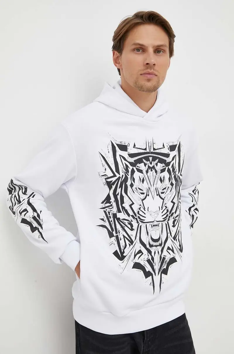 felpa uomo con cappuccio Bianco