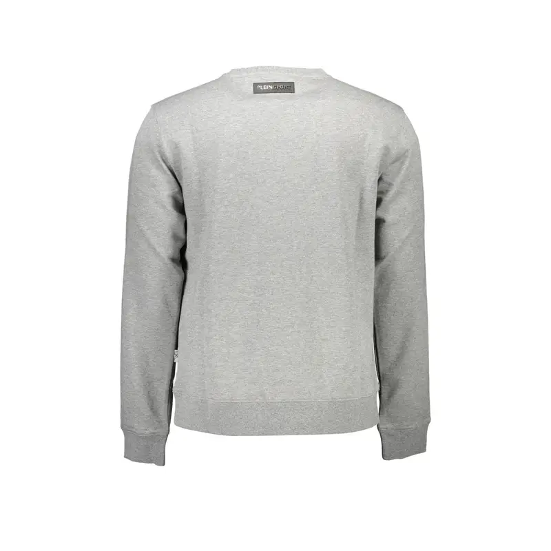 Felpa Uomo Grigia Girocollo Stampa Logo Grigio miniatura 2