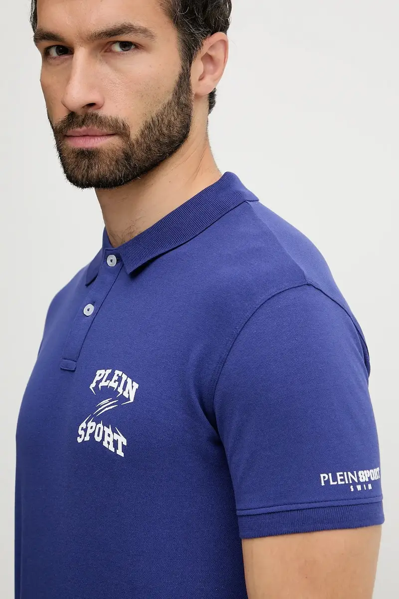 Plein Sport Polo Uomo Blu 3133757 miniatura 4