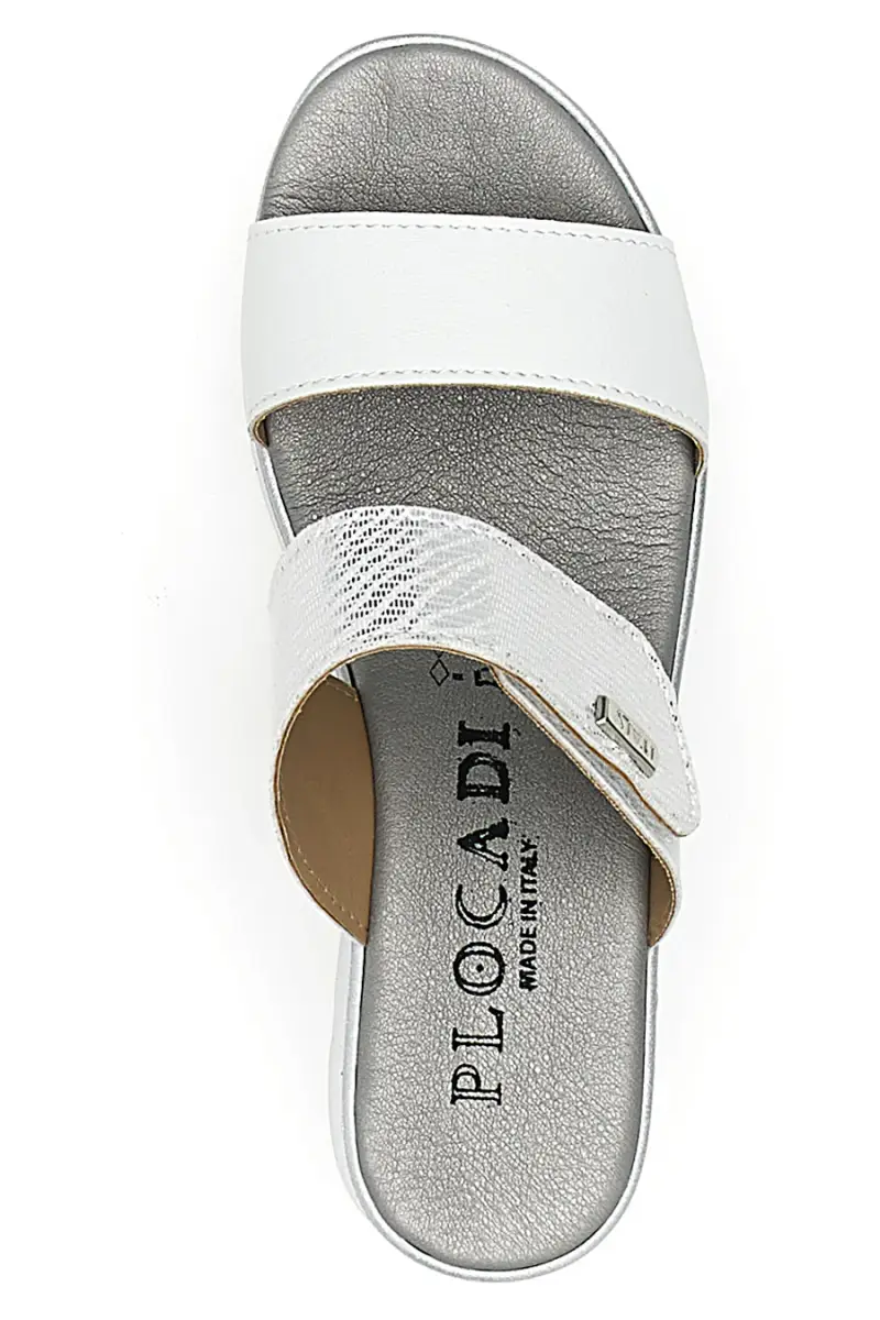 Ciabatte Beige con Zeppa A Contrasto Bianca PLOCADI 11073143 [BIANCO] miniatura 3