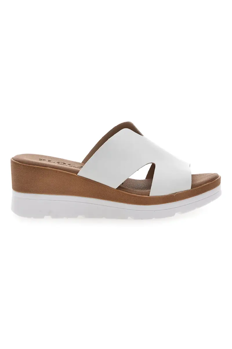 Ciabatte Bianche con Zeppa PLOCADI 11071242 [BIANCO]