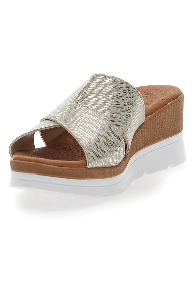 Ciabatte con Zeppa Platino Plocadi 11072411 [BEIGE] miniatura 3