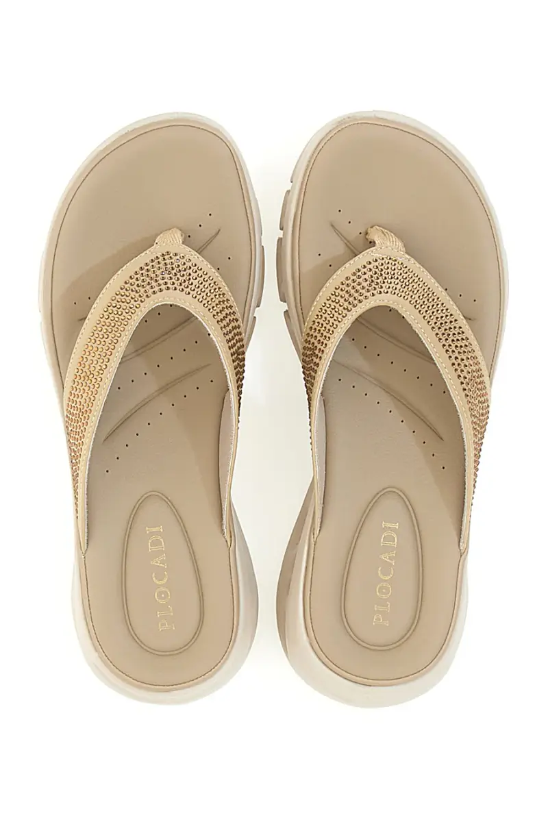 Ciabatte Infradito Beige Ammortizzate Plocadi G80635 [BEIGE]