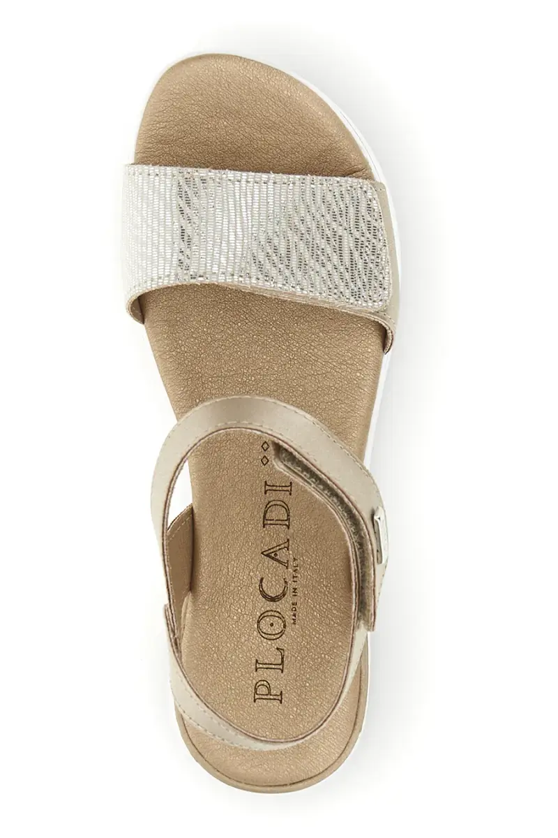Sandali beige con cinturini regolabili Plocadi 272429 [PLATINO] miniatura 3