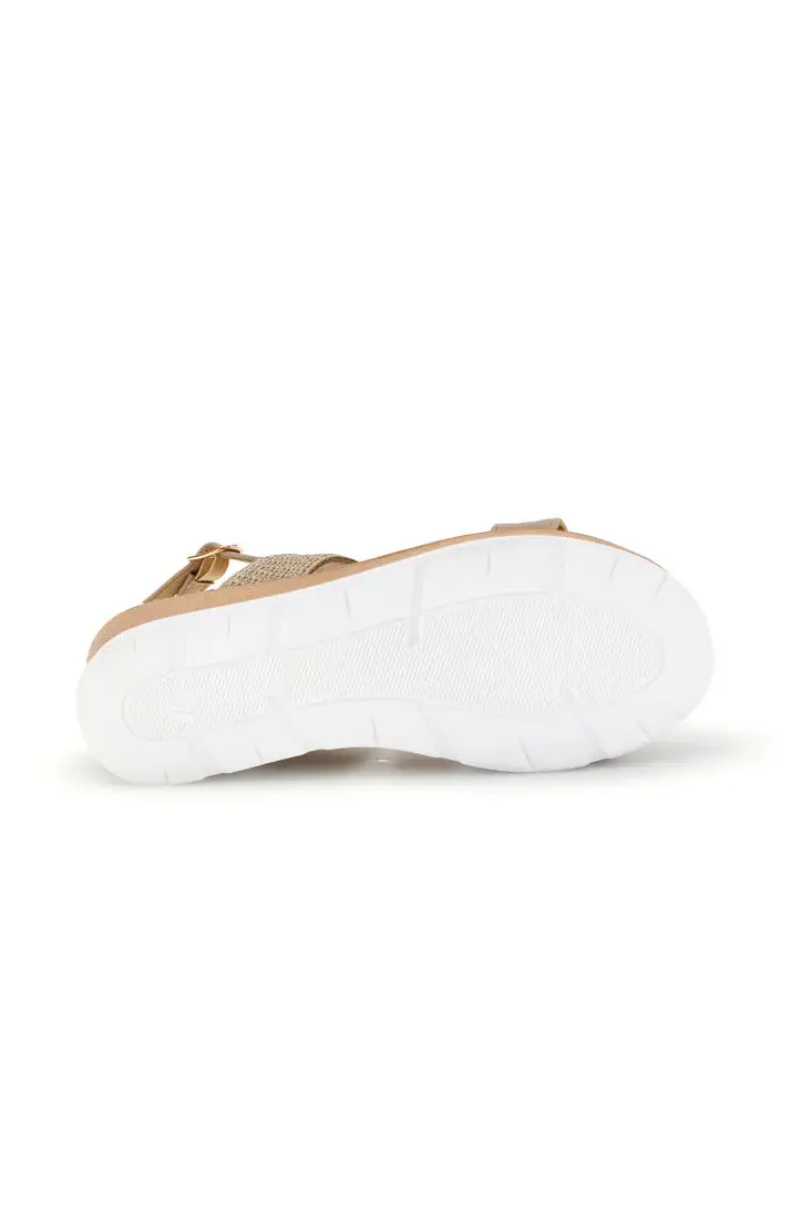 Sandali beige con zeppa e cinturino Plocadi 11075116 [BEIGE] miniatura 5