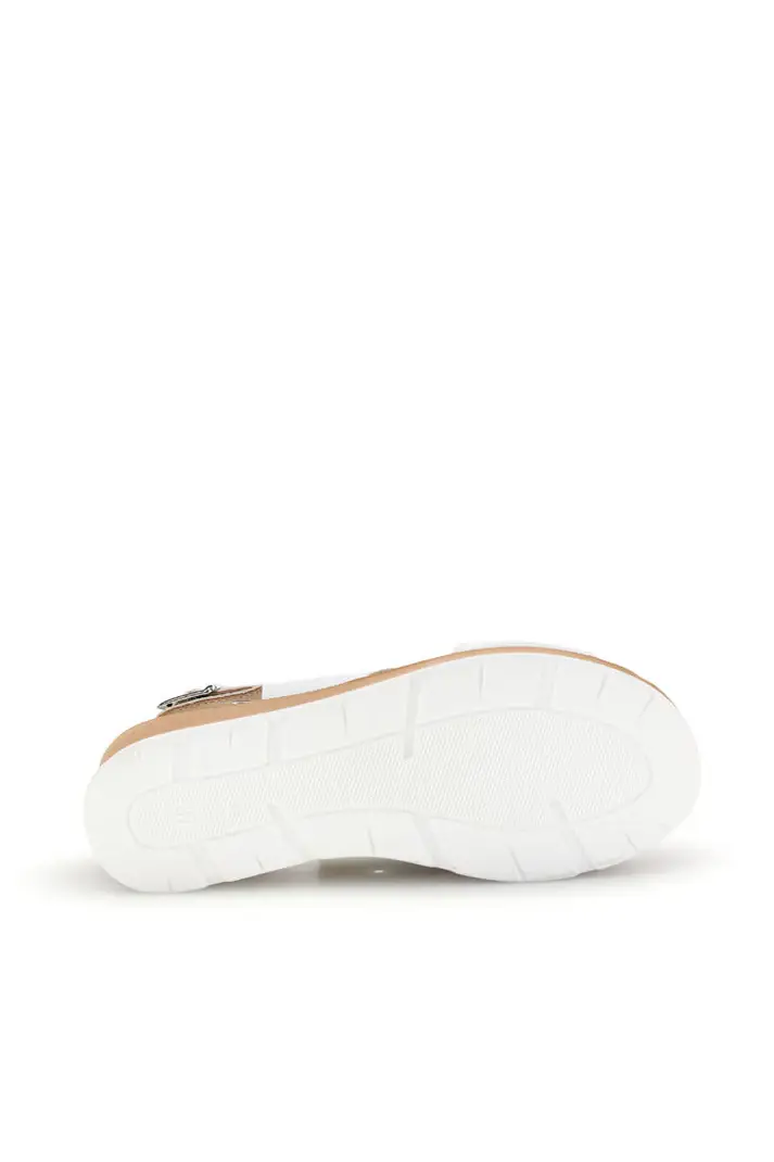 Sandali bianchi con zeppa e fasce incrociate Plocadi 1107704 [BIANCO] miniatura 5