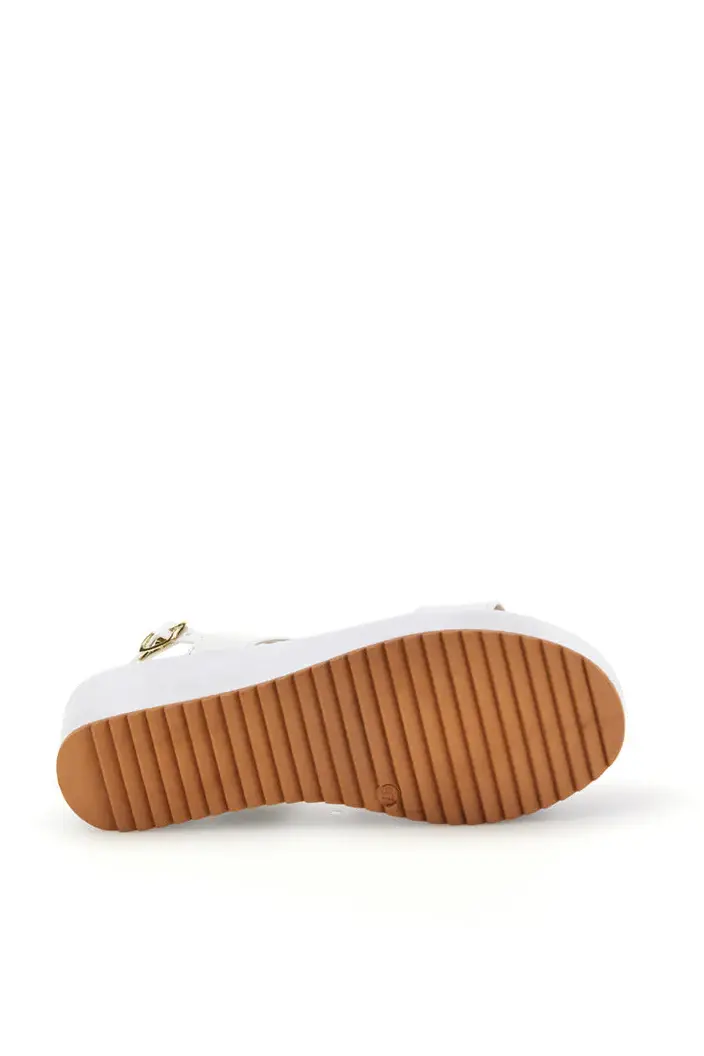 Sandali bianchi con zeppa e forme geometriche Plocadi 363033 [BIANCO] miniatura 5