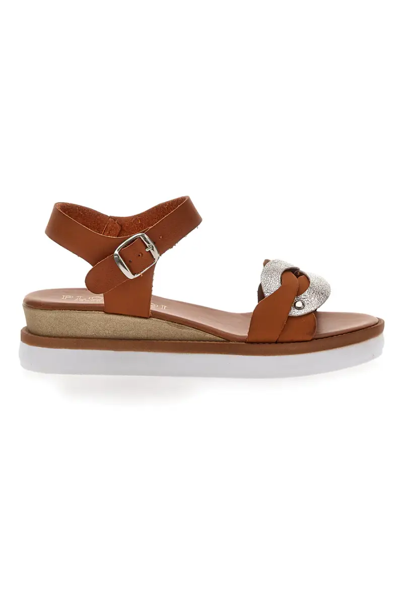 Sandali Marroni Con Platform 4, 5 Cm Plocadi 30017 [MARRONE]