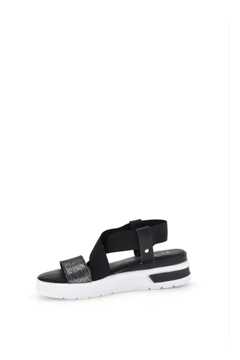 Sandali neri con fascia effetto intrecciato Plocadi 452045 [NERO] miniatura 5