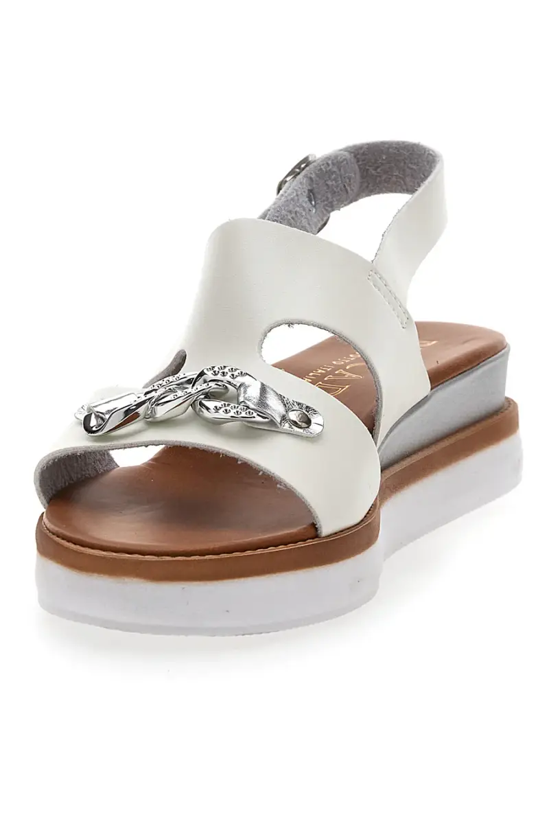 Sandali Platform Bianchi Made Italy Plocadi 3002 [MARRONE] miniatura 3