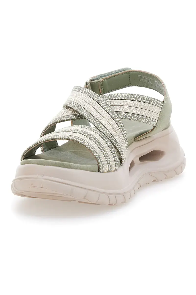 Sandali verdi con fasce elastiche Ploadi 35310 [VERDE] miniatura 3