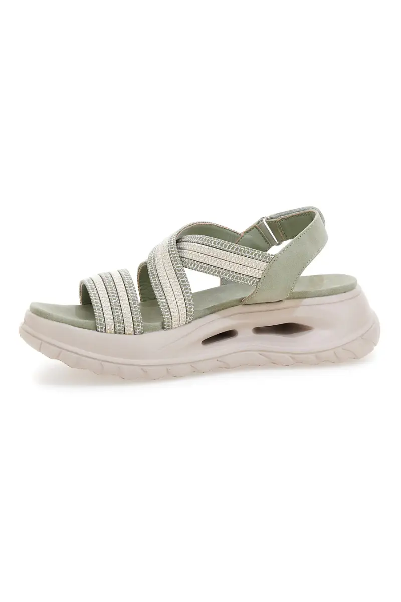 Sandali verdi con fasce elastiche Ploadi 35310 [VERDE] miniatura 4