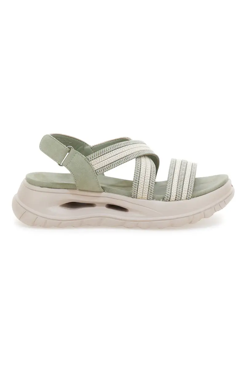 Sandali verdi con fasce elastiche Ploadi 35310 [VERDE]