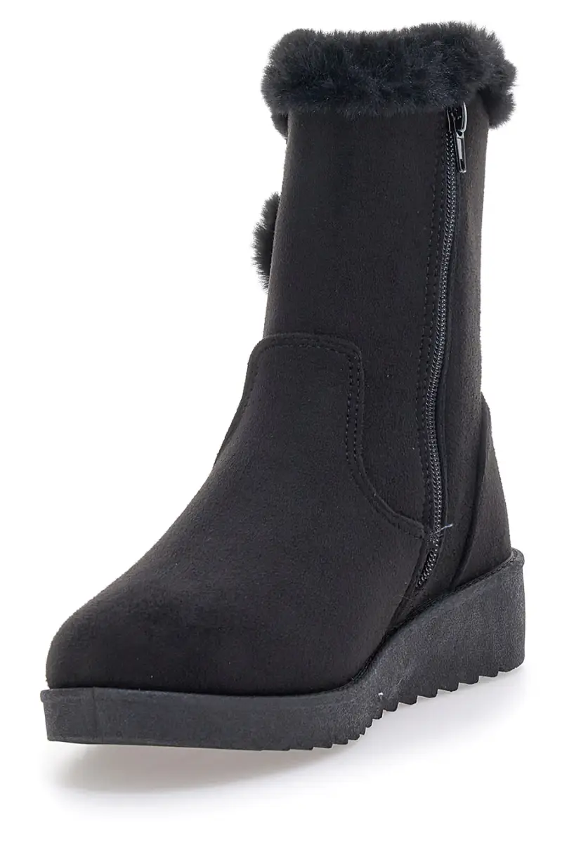 Stivaletti neri con pelo interno e suola antiscivolo Plocadi PK1959A [NERO] miniatura 3