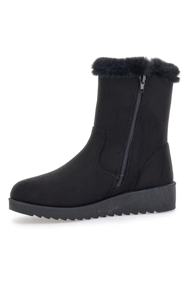 Stivaletti neri con pelo interno e suola antiscivolo Plocadi PK1959A [NERO] miniatura 4