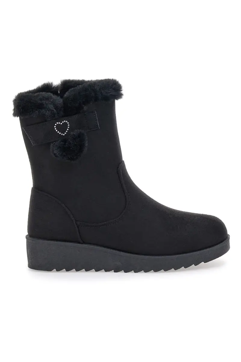 Stivaletti neri con pelo interno e suola antiscivolo Plocadi PK1959A [NERO]