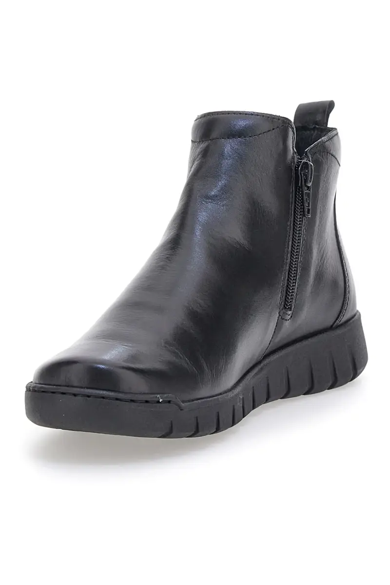 Stivaletti neri in Vera Pelle con Cerniere Laterali Plocadi 749007pt [NERO] miniatura 3