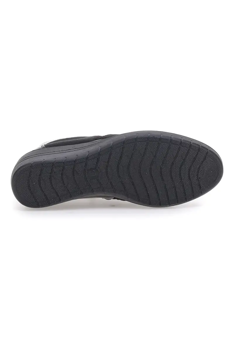 Tronchetti neri con dettagli verniciati e zeppa Plocadi MINA1706 [NERO] miniatura 5