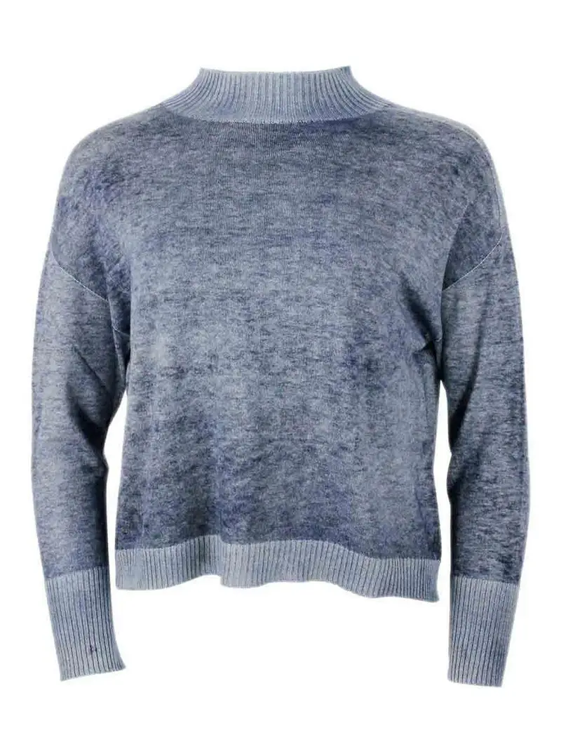 Girocollo in cashmere Blu