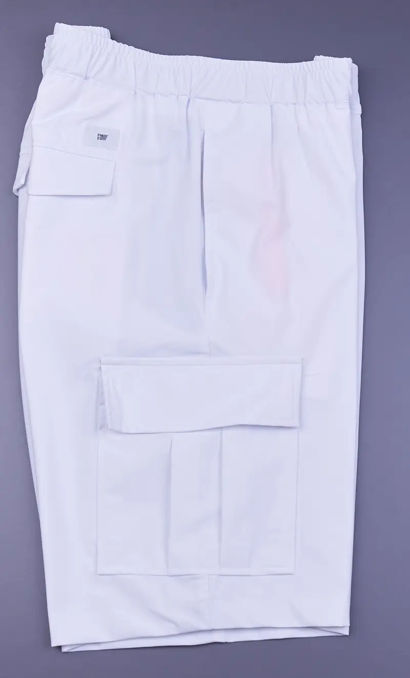 Bermuda cargo pmds hyperstretch, colore bianco