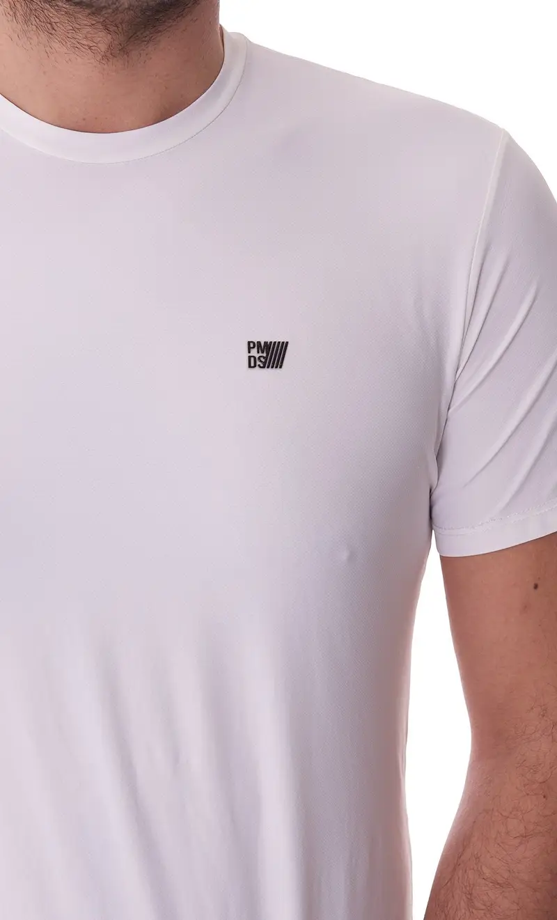 T-shirt pmds hyperstretch con logo, colore bianco miniatura 2