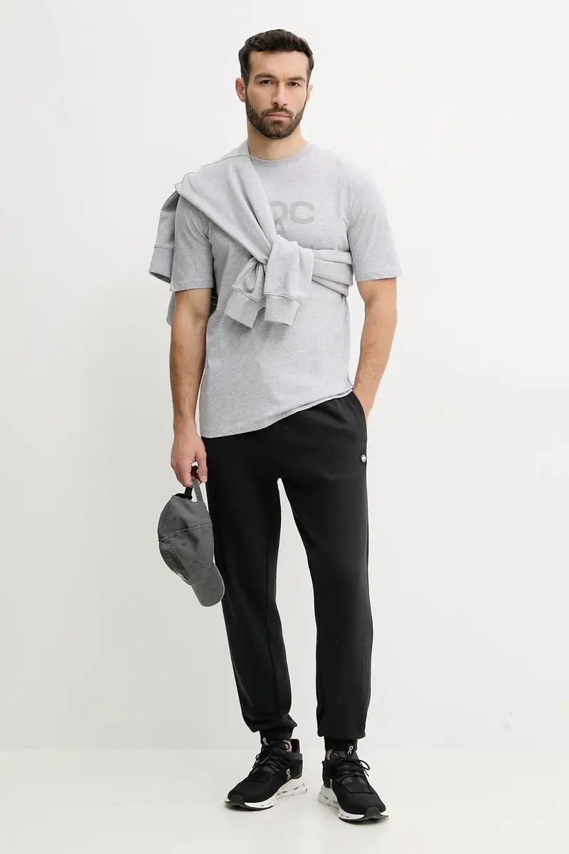 felpa in cotone uomo colore grigio con cappuccio 61652 miniatura 2