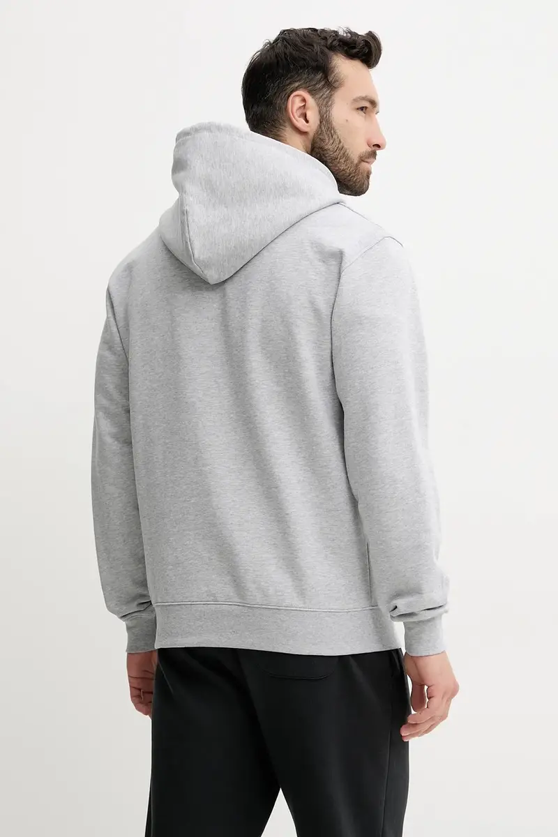 felpa in cotone uomo colore grigio con cappuccio 61652 miniatura 3