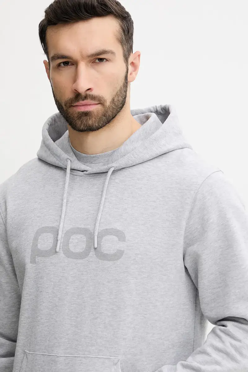 felpa in cotone uomo colore grigio con cappuccio 61652 miniatura 4