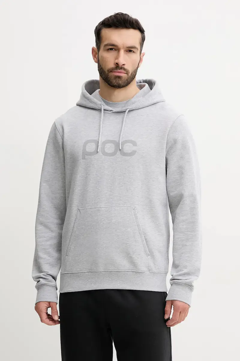 felpa in cotone uomo colore grigio con cappuccio 61652