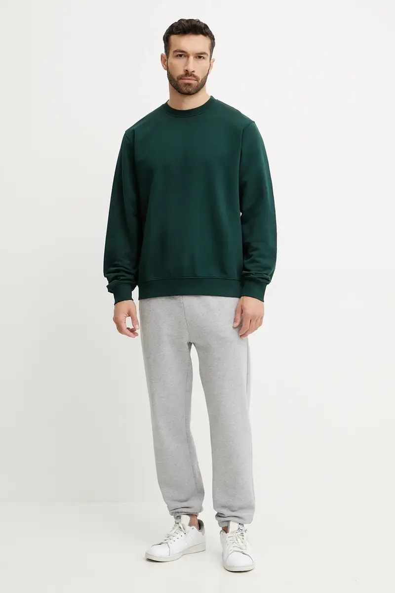 felpa in cotone uomo colore verde 61651 miniatura 2