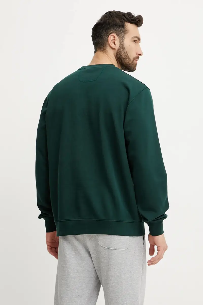 felpa in cotone uomo colore verde 61651 miniatura 3