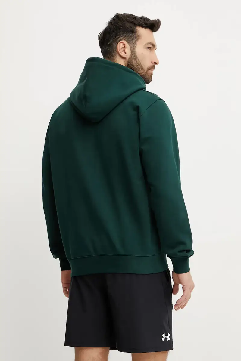 felpa in cotone uomo colore verde con cappuccio 61652 miniatura 3