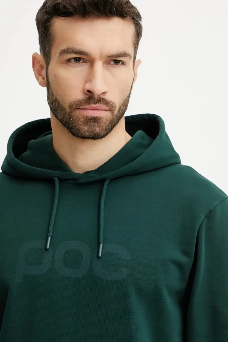 felpa in cotone uomo colore verde con cappuccio 61652 miniatura 4