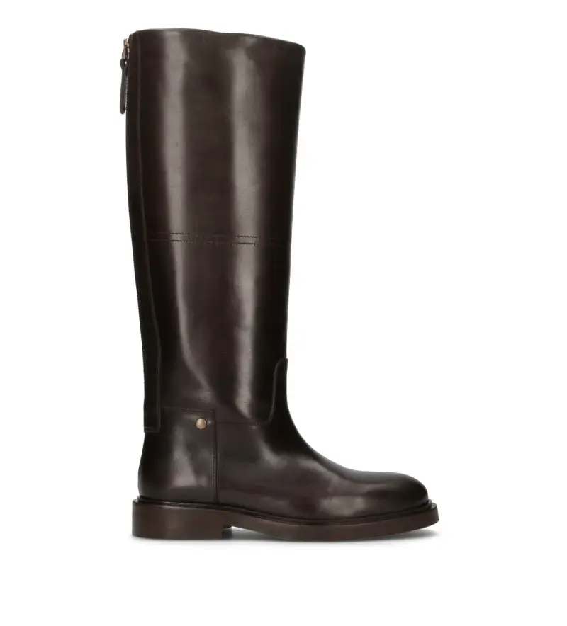 Stivale donna marrone in pelle Vario