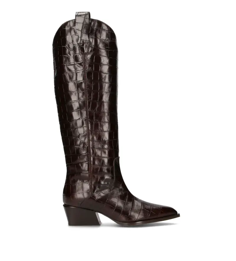 Stivale donna marrone in pelle Vario