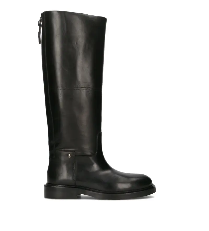 Stivale donna nero in pelle Vario