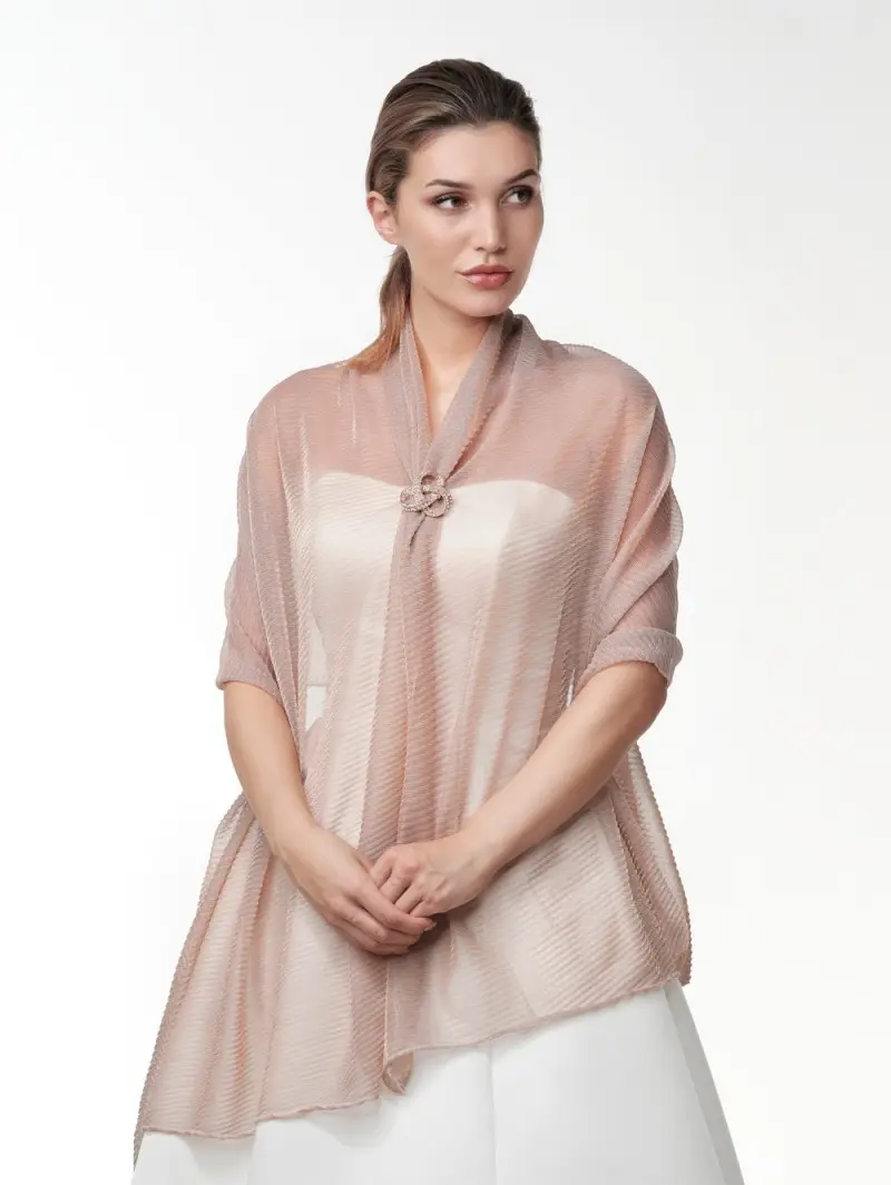 Poirier S143 Rose - Sciarpa Rosa