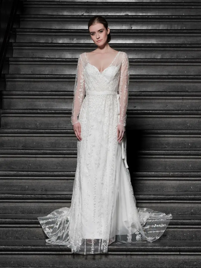 T-117 Kimono Abito Pizzo | Maat Ivory