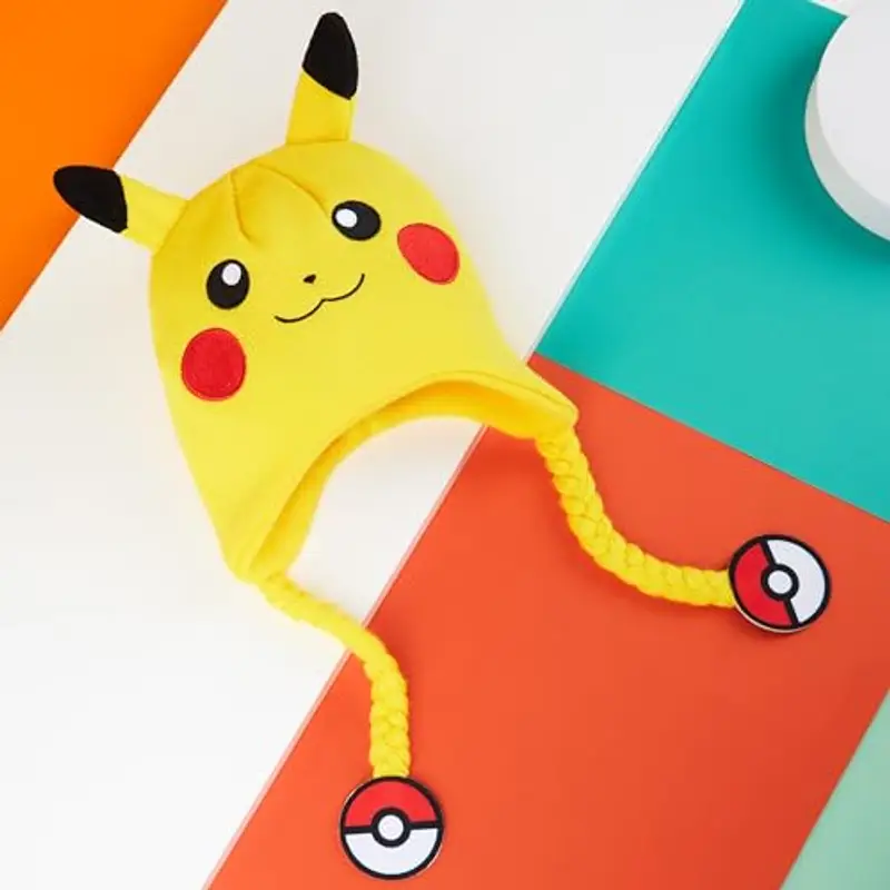 Pokémon Berretto Bambino, Cappello Beanie, Caldo Cappello Invernale miniatura 3