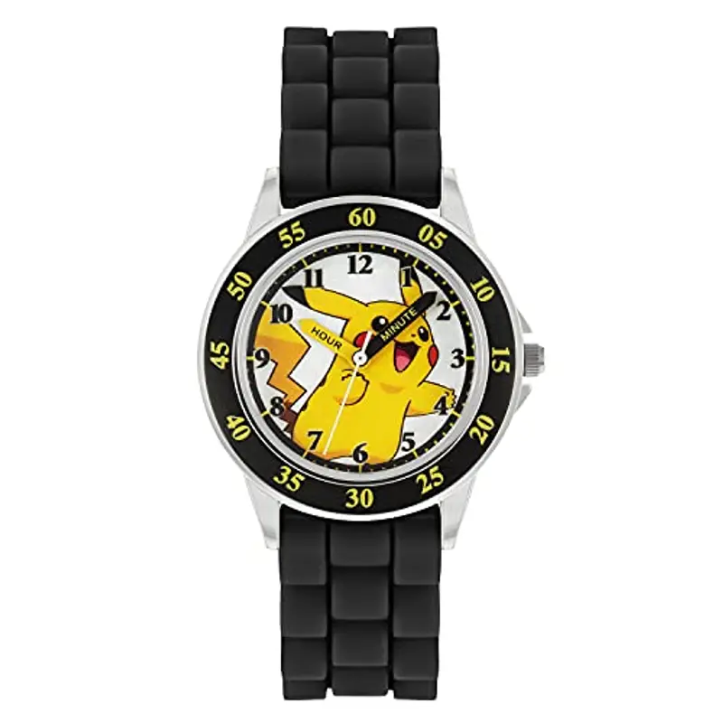 Pokémon Orologio Analogico al Quarzo Unisex Bambini con Cinturino in Silicone POK9048