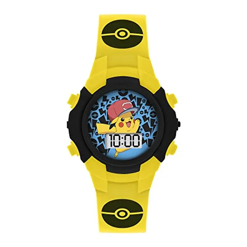 Pokémon Orologio Digitale al Quarzo Ragazzo con Cinturino in Silicone POK4128