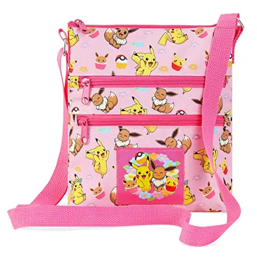 Pokemon Borsetta Bambina Borsa Tracolla Ragazza Rosa Accessori Originali Idee Regali Bambine