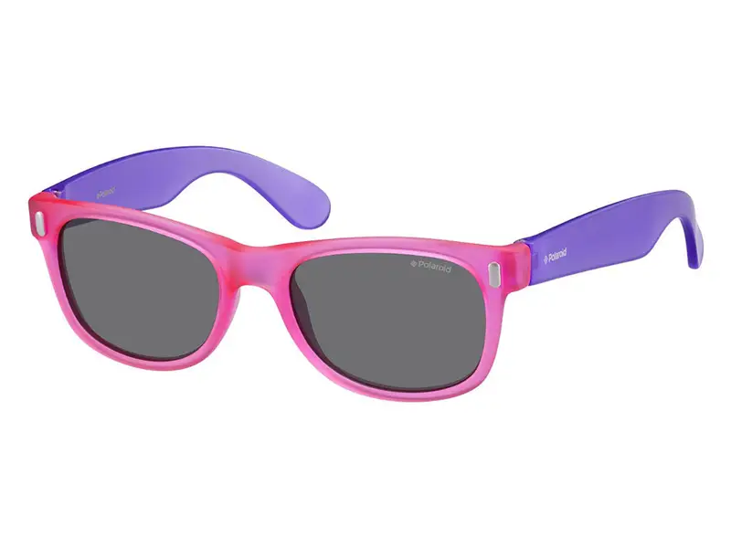 Polaroid Bambino P0115 IUB/Y2 Occhiali da sole Plastica Rosa  Squadrata Polarizzata