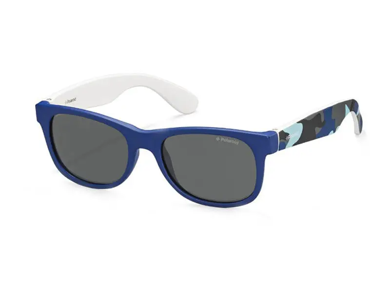 Polaroid Bambino P0300 T6D/Y2 Occhiali da sole Plastica Blu  Squadrata Polarizzata