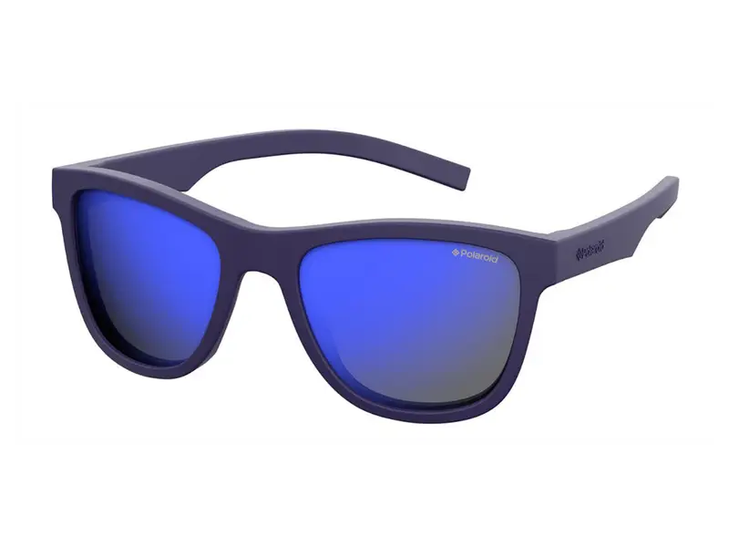 Polaroid Bambino PLD 8018/S CIW/JY Occhiali da sole Plastica Blu  Squadrata Polarizzata