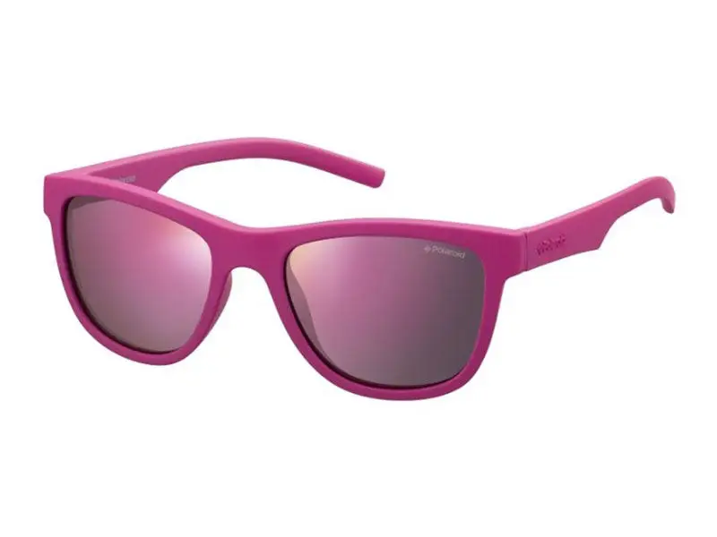 Polaroid Bambino PLD 8018/S CYQ/AI Occhiali da sole Plastica Rosa  Squadrata Polarizzata