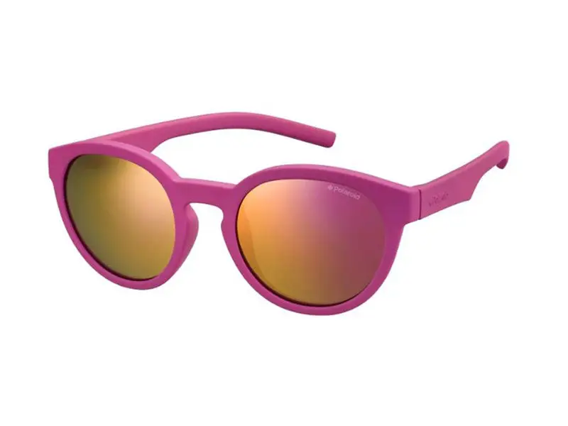Polaroid Bambino PLD 8019/S CYQ/AI Occhiali da sole Plastica Rosa  Rotonda Polarizzata