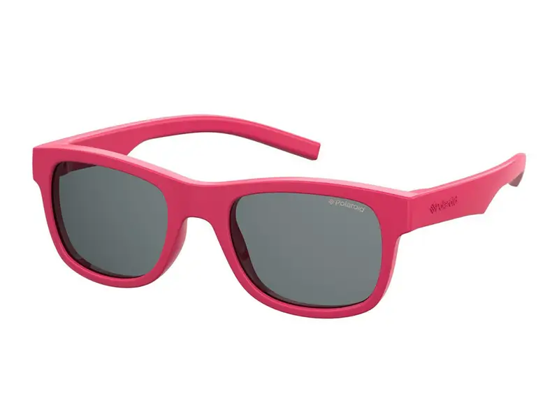 Polaroid Bambino PLD 8020/S/SM 35J/M9 Occhiali da sole Plastica Rosa  Squadrata Polarizzata