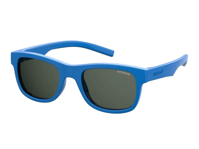 Polaroid Bambino PLD 8020/S/SM PJP/M9 Occhiali da sole Plastica Blu  Squadrata Polarizzata
