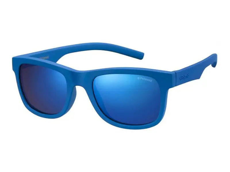 Polaroid Bambino PLD 8020/S ZDI/JY Occhiali da sole Plastica Blu  Squadrata Polarizzata